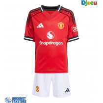 Manchester United Domaci Dres za djecu 2025-26 Kratak Rukav (+ Kratke hlače)